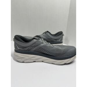 Hoka Gray and White Athletic Shoes